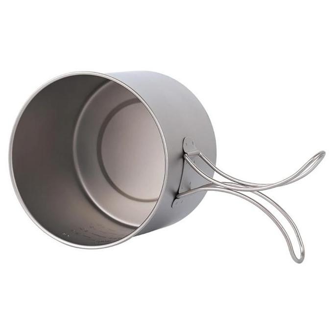 Lixada Ultralight Titanium Cookset Outdoor Camping Cookware Set 900Ml