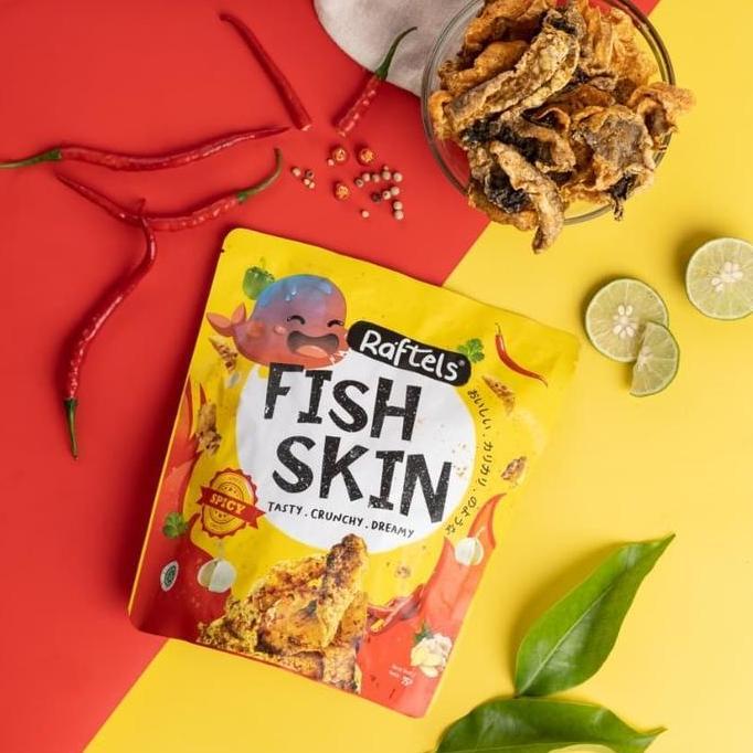 Raftels Fish Skin SPICY - Snack Keripik Kulit Ikan