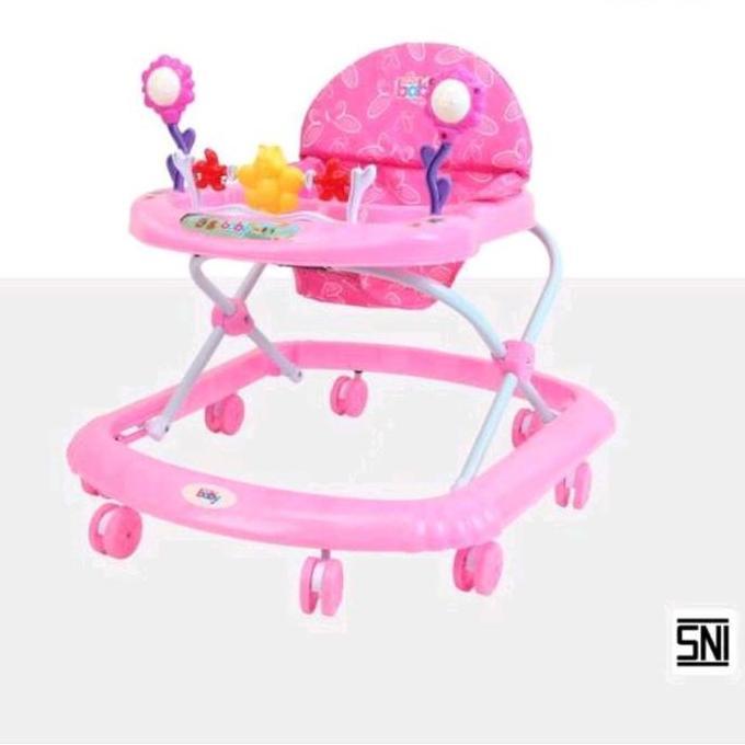 baby Walker murah ada musik 8 roda / kereta roda bayi belajar jalan SNI