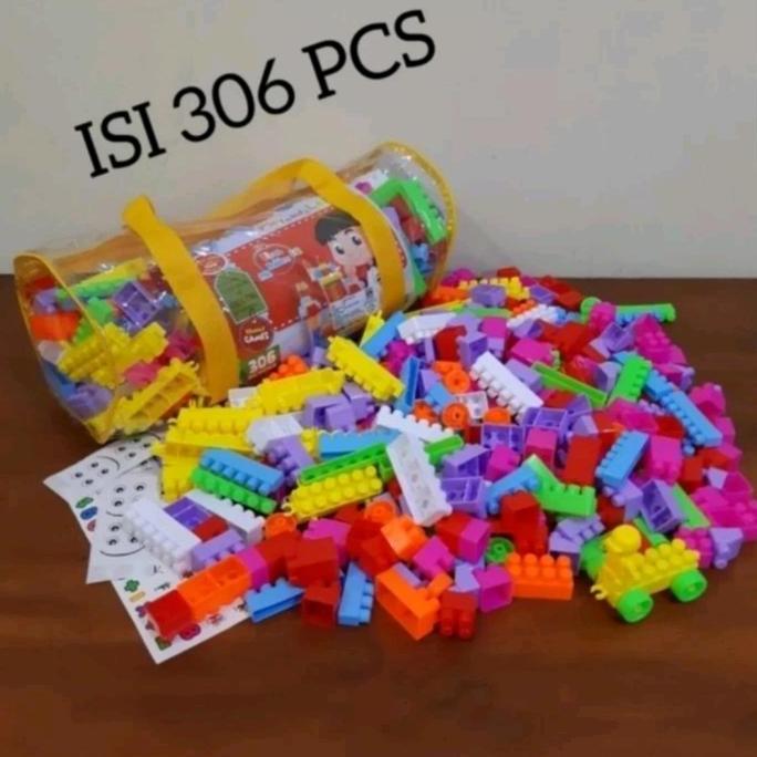 Mainan Susun Balok Block - Mainan Susun Merangkai Block Robot Mobil - Mainan Edukasi Anak Menyusun B