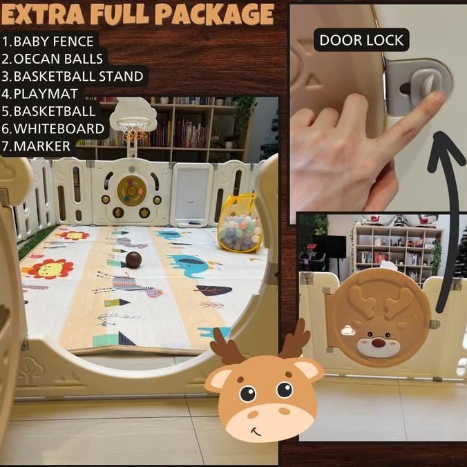 Tromso Pagar Bayi Lipat/Keamanan Anak/ Children Safety Fence Foldable