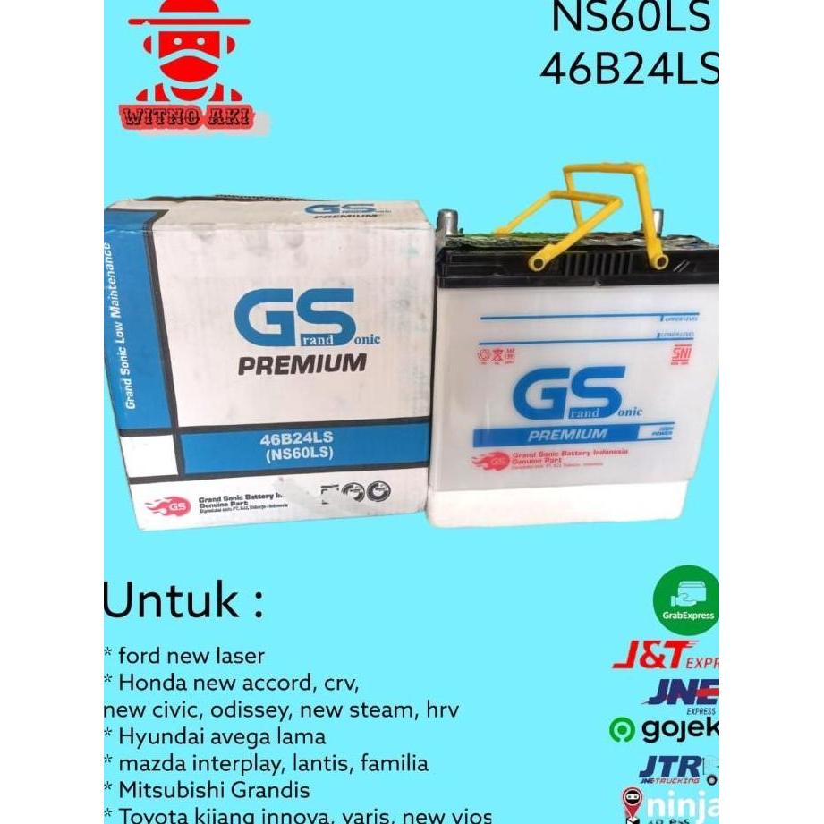 Aki mobil honda hrv, crv,accord ns60ls GS accu basah 12v 45ah
