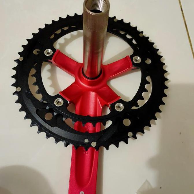 Crank Double 2 Speed 53-39T Ht2 Litepro - Roadbike Sepeda Lipat