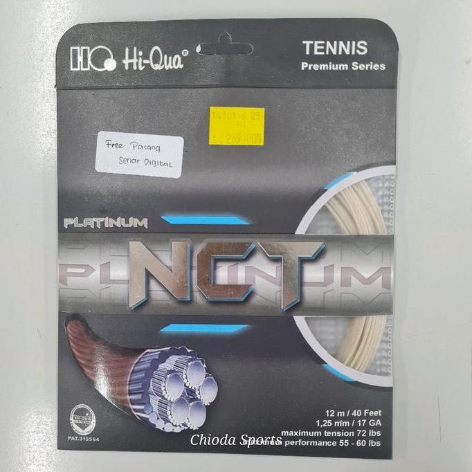 Senar Raket Tenis Hi-Qua Platinum NCT Snar Senr Tennis Ball Snr Tennisball Hiqua Hi Qua