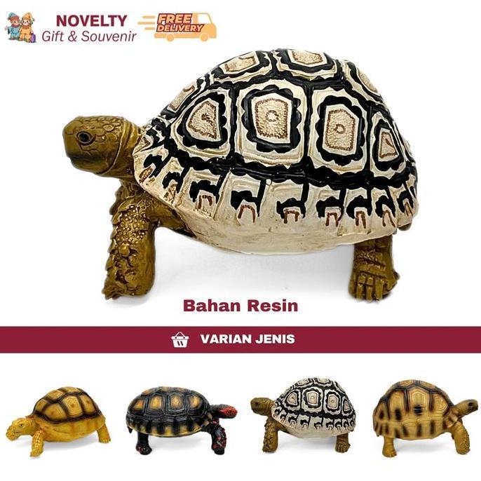 Pajangan kura-kura Pardalis tortoise souvenir Afrika