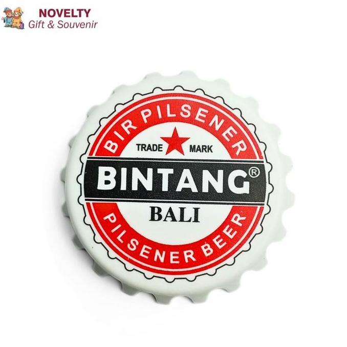Souvenir magnet kulkas bukaan botol bir bintang Bali oleh oleh Indonesia
