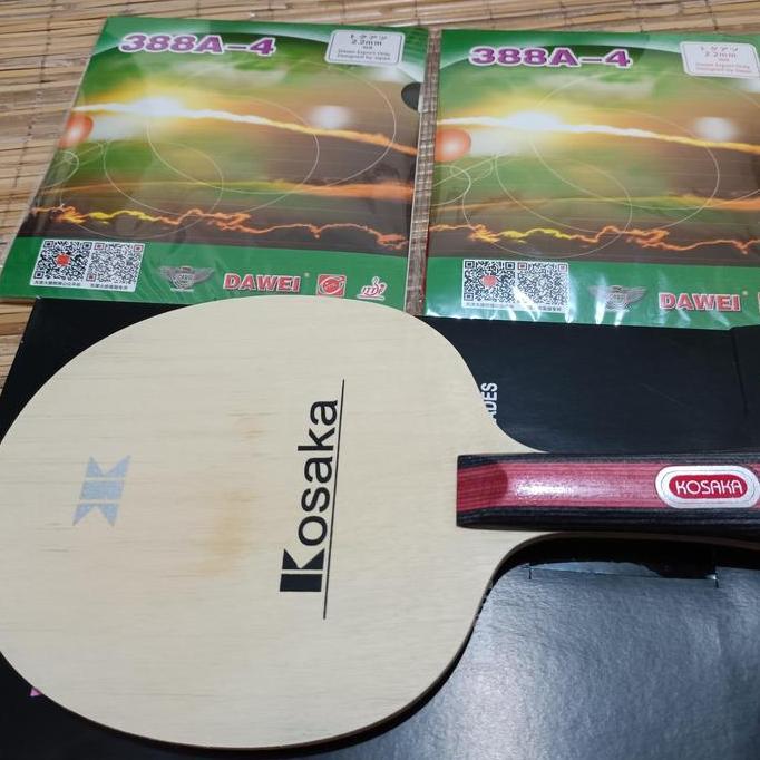 PAKET BET TENIS MEJA KOSAKA HANDLE MODEL AMULTART PLUS DAWEI