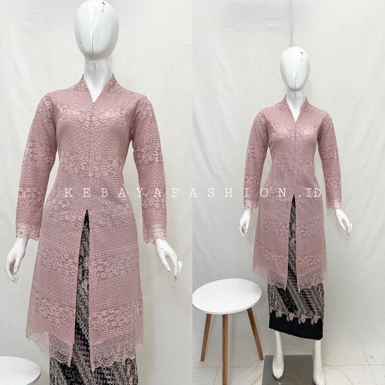 kebaya Modern. brukat busui. kebaya pesta. kebaya tunik busui. brukat modern resleting depan