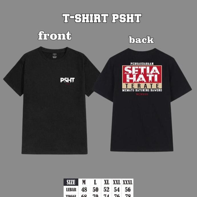 KAOS PSHT | BAJU TERATE | Setia Hati Terate,Free stiker