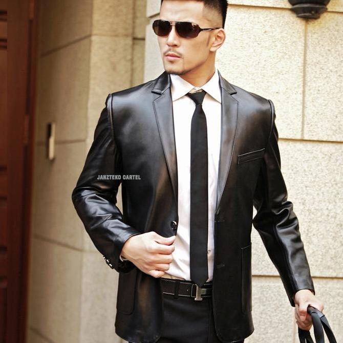 JNK x TUXEDO - Jaket Kulit Casual Jas Tuxedo Pria Cowok Blazer Office Laki Laki Kerja Kantor Formal 