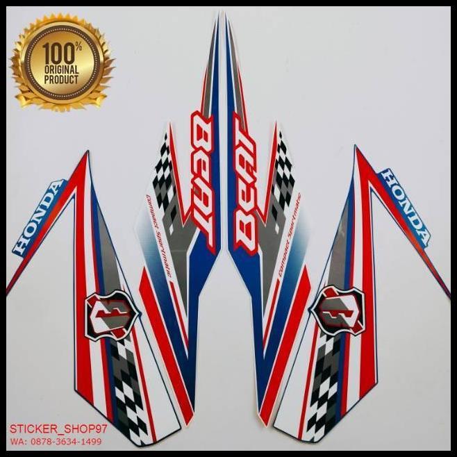 BEST DEAL (ORI) STRIPING HONDA BEAT FI ESP 2018 2019 BIRU LIS PUTIH !!!!!!