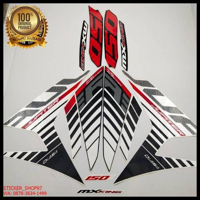 BEST DEAL (ORI) STRIPING YAMAHA MX KING 150 2015 HITAM PUTIH LIST BODY STANDAR 