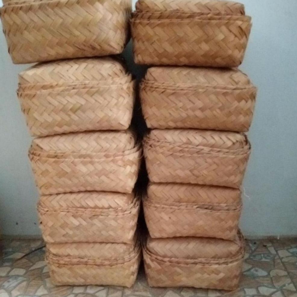 Besek Bambu 20X20 Sepasang Grosir Besek Box Nasi Dan Kotak Hampers Termurah Terlaris