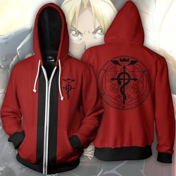 Jaket Hoodie Anime Full Metal Brotherhood