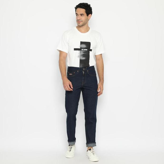 Papperdine 307 Rinse Loose Fit Selvedge Celana Panjang Jeans Pria