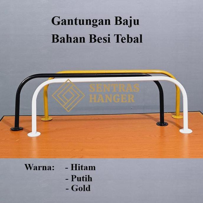 Gantungan Baju Dinding, Gantungan Baju Besi Pipa Tebal