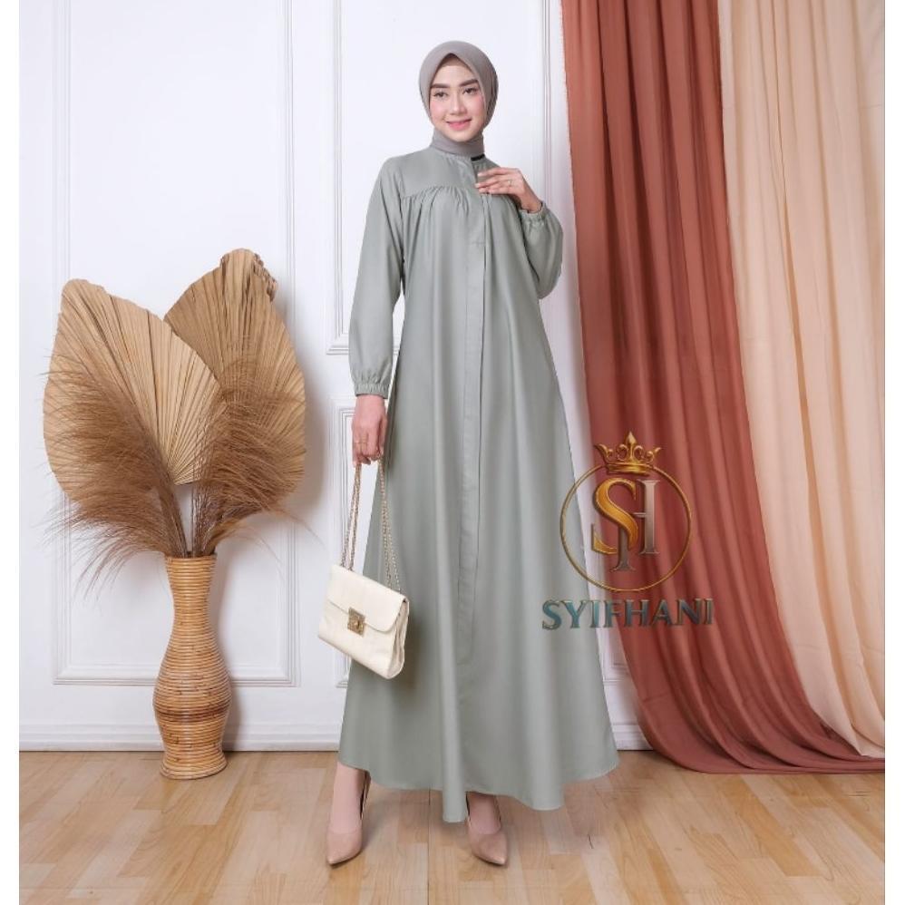 Syifhani - Gamis Polos Naura Bahan Toyobo Jahitan Yg Rapi Banyak Variasi Warna Menarik