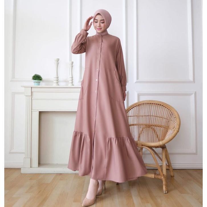 Gamis polos | Gamis Abaya Toyobo Madina Zatulini | Gamis Madina
