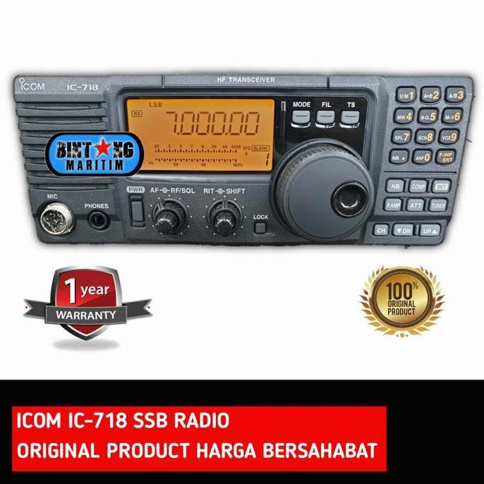 RADIO SSB ICOM IC-718 IC718 HF TRANSCEIVER ORIGINAL GARANSI