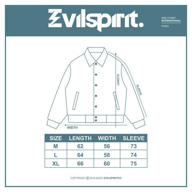 EVILSPIRIT VARSITY JACKET - PATRIZIA BLACK/GREY UNISEX