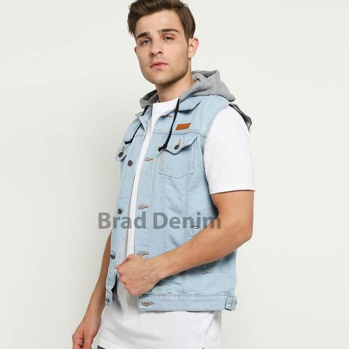 Rompi Hoodie Winner Denim Pria