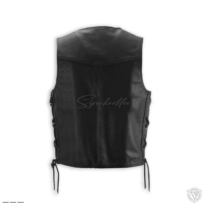 Rompi Kulit Bikers Pria. Jaket Rompi Pria Riding. Vest Leather Pria. Rompi Kulit Klasik Modern. Romp