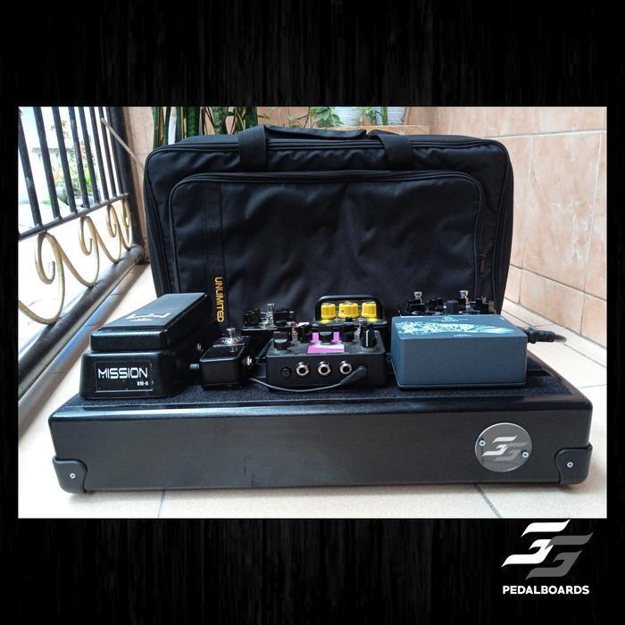 Hellfire Vintage Pedalboard Plus Gigbag Pedalboard Pedalboards Kayu Original Dan Terpercaya