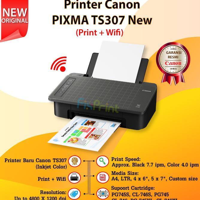 Printer Canon Ts307 Ts307 Wifi Photo Printer Tanpa Tepi