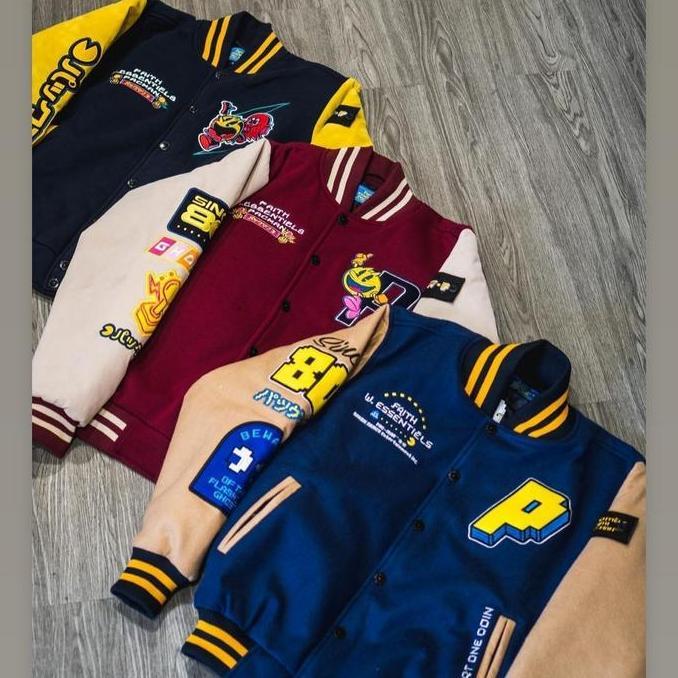 Faith Industries x W. Essentiels x Pacman Varsity Jacket FWP