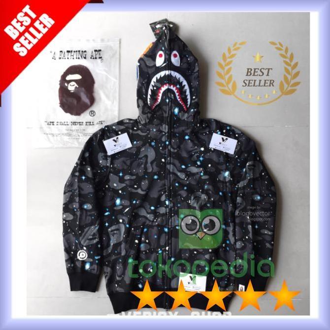 Bape Shark / Bape Hoodie / Jaket Bape A Bathing Ape Shark Space Galaxy