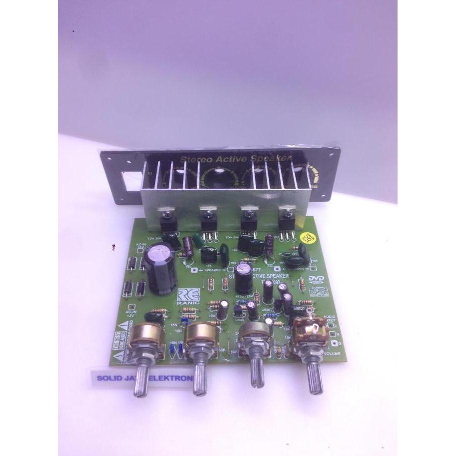 KIT POWER AKTIF STEREO 200W TDA2003 200 WATT TDA 2003 ACTIVE RANIC 264