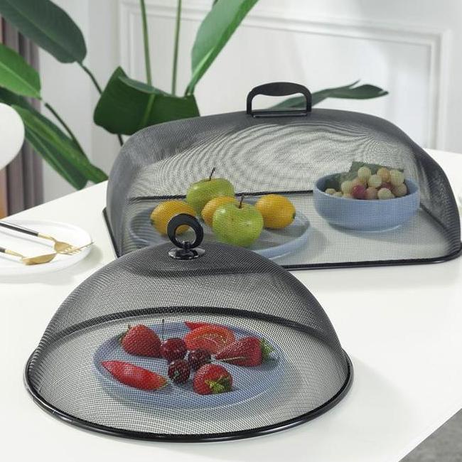 Aesthetic Food Cover Tudung Saji Stainless Kotak Bulat