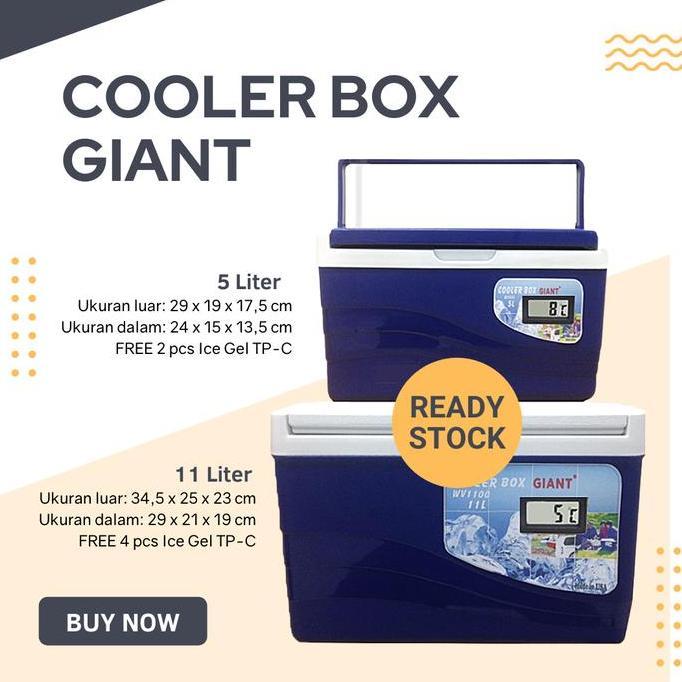 Cooler Box GIANT Vaccine Carrier Box 5 Liter Cool Box 11 Liter BISA GRAB