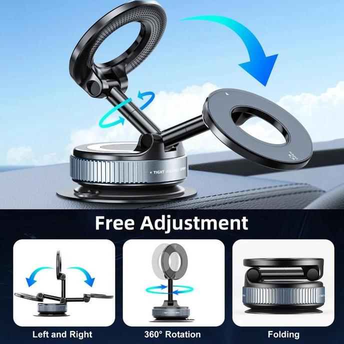 K007 Magnetic Car Phone Holder Dudukan HP Smartphone Phone Telepon Mobil Mini Magnet Magnetik Vakum 
