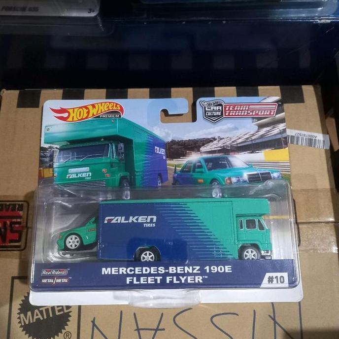 Hot Wheels Team Transport Mercedes Benz 190E Fleet Flyer Falken