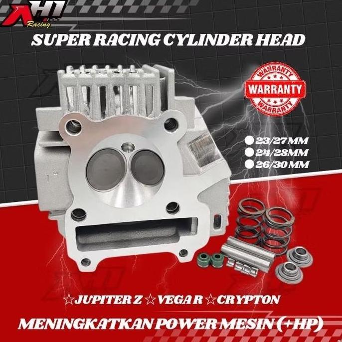 CYLINDER HEAD BLOK AH1 RACING JUPITER Z OLD JUPITER Z BURHAN VEGA R CYLINDER HEAD KIT KLEP 24/28 MM 