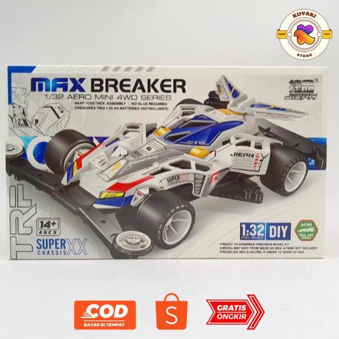 KUYAKI MOBIL MAINAN MINI 4WD REP. TAMIYA MERK JIEPIN MAX BREAKER TRF MECHA VERSION SUPER XX CHASSIS 
