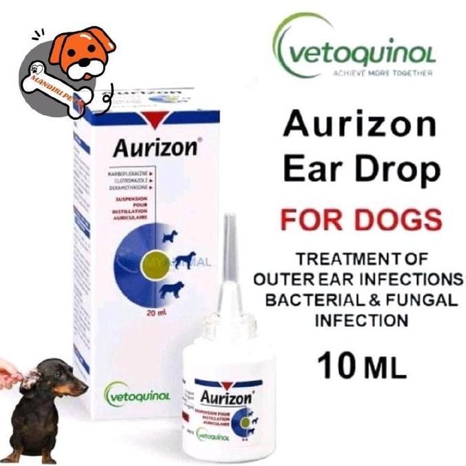 Aurizon Obat Tetes Telinga Antibiotik Anjing - Vetoquinol Aurizon Ear Drop 10 ml