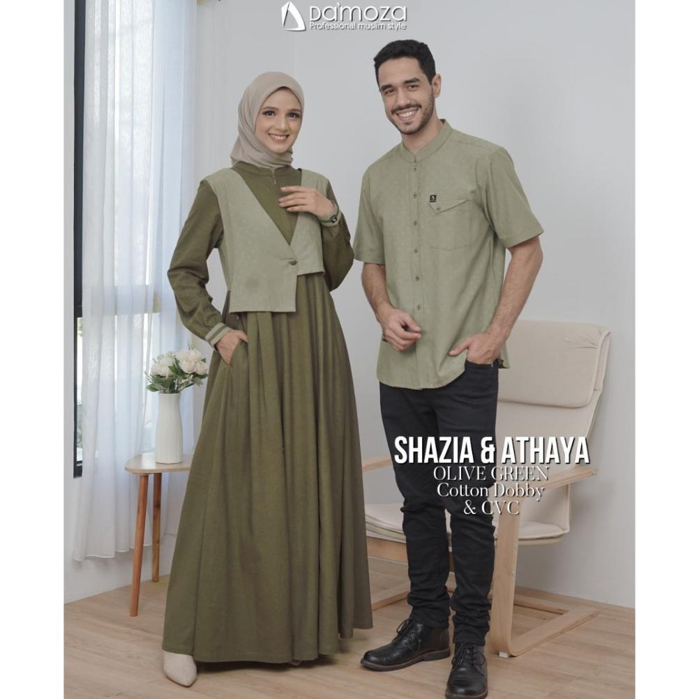 COUPLE DAMOZA | Shazia Olive | Athaya Olive | Couple Series | Dress Damoza | Kemeja Damoza