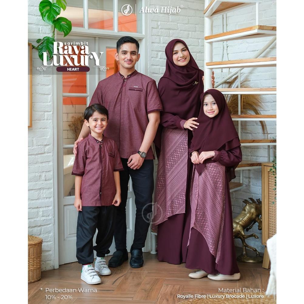Rayya Luxury Heart Fashion Muslim Sarimbit Keluarga Alwa Hijab Terbaru Best Seller 2023