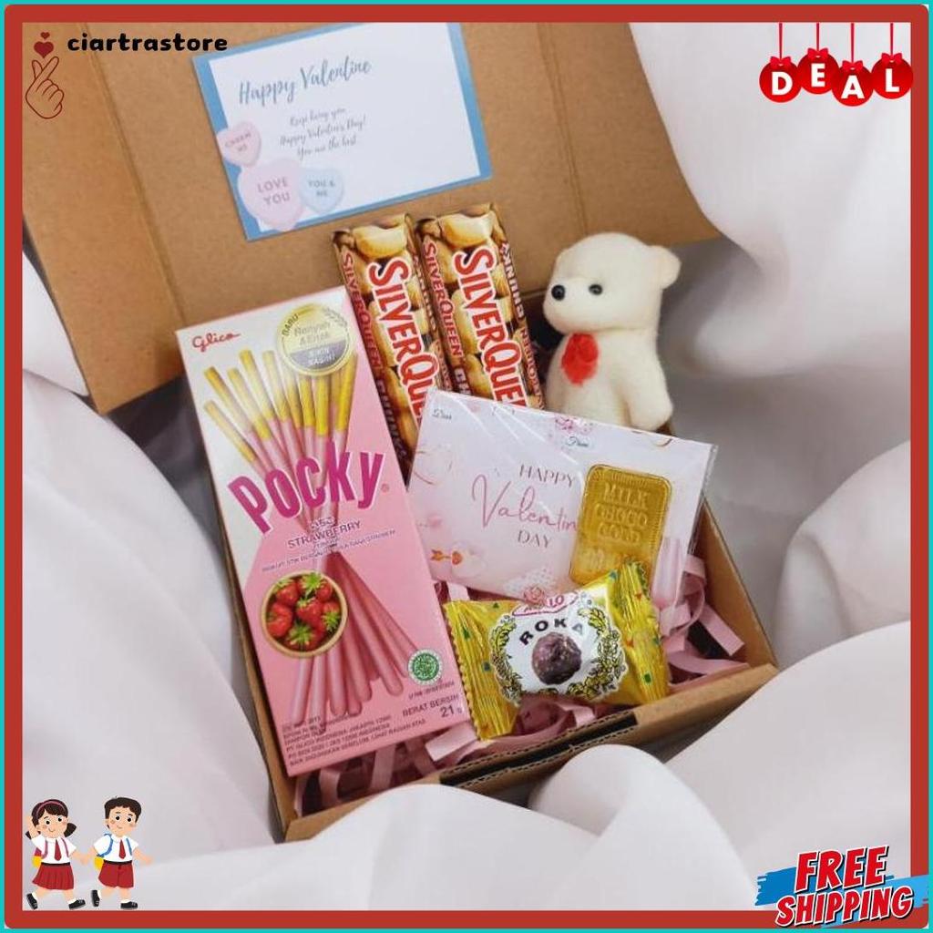 Hampers Coklat Silverqueen Valentine Gift Box Coklat Smack