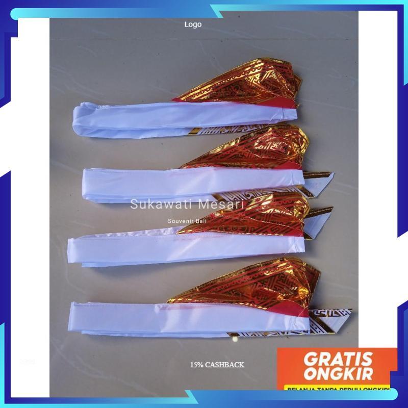 Udeng Ikat Lembaran Merah Putih HUT RI Kemerdekaan Karnaval Souvenir Bali Unik - 2025 COD Termurah T