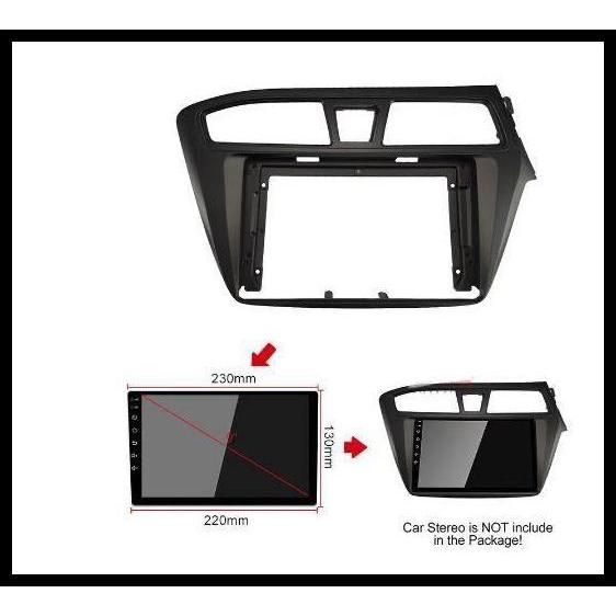 TERLARIS FRAME 9 INCH HYUNDAI I-20  I20 2015 - 2017 PANEL HEAD UNIT