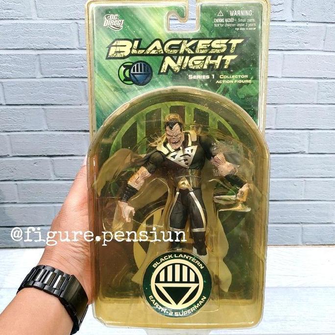 DC DIRECT BLACKEST NIGHT SUPERMAN EARTH 2 BLACK LANTERN ACTION FIGURE