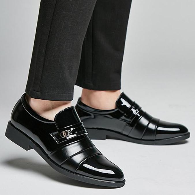 Sepatu Pantofel Hitam Pria Fantofel Sepatu Kerja Kulit Sepatu Pernikahan Shoes