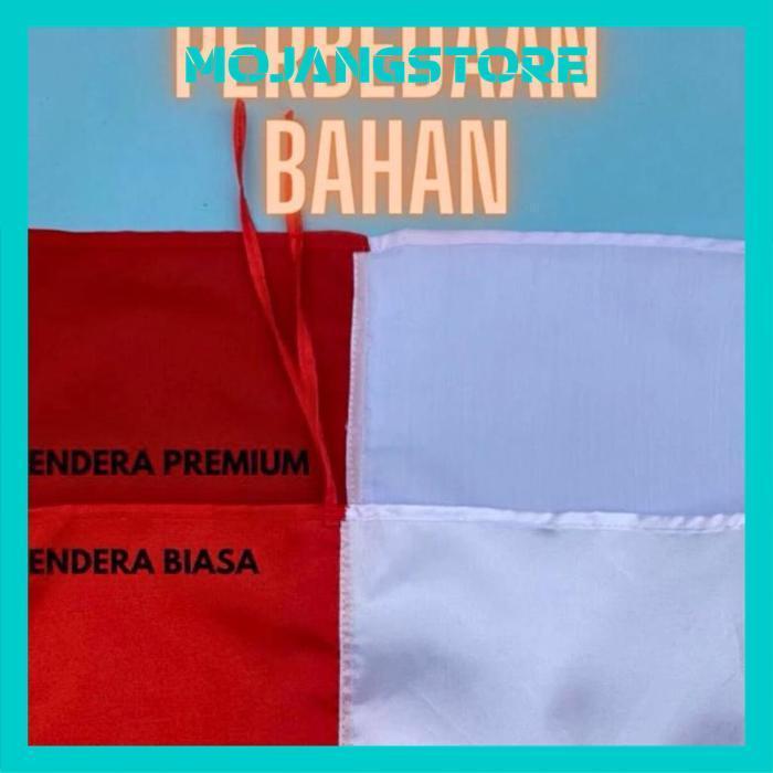 Bendera Indonesia Kain Katun Bendera Merah Putih Pakai Pengait Bendera Upacara