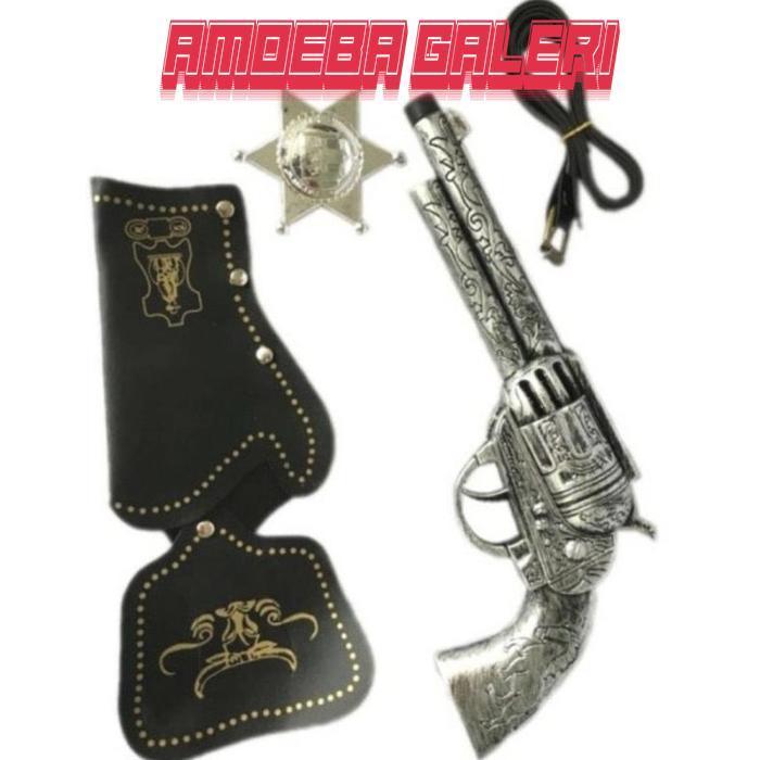 Pistol Koboi Mainan | Pistol Senjata Cowboy | Weapon Gun Set Singel Props Costume Cowboy