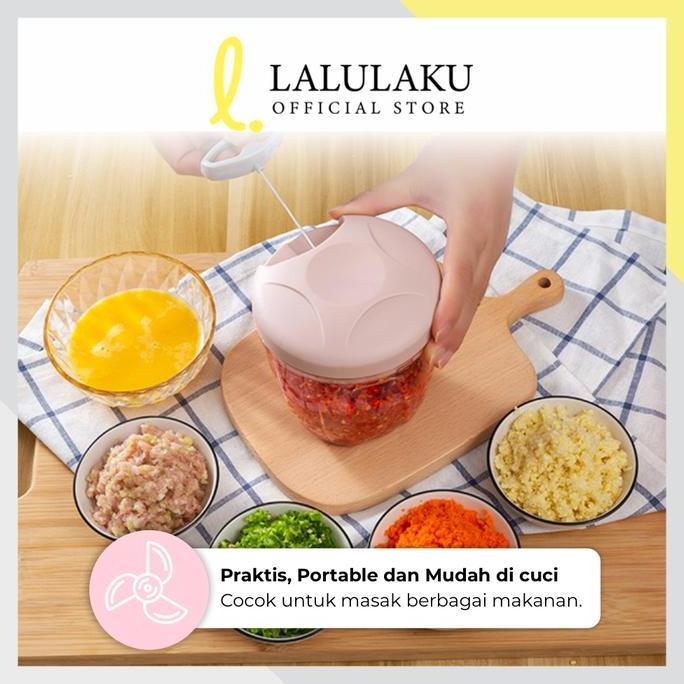 LALULAKU CHOPPER WARNA BESAR BLENDER TANGAN TARIK MANUAL BUMBU DAPUR