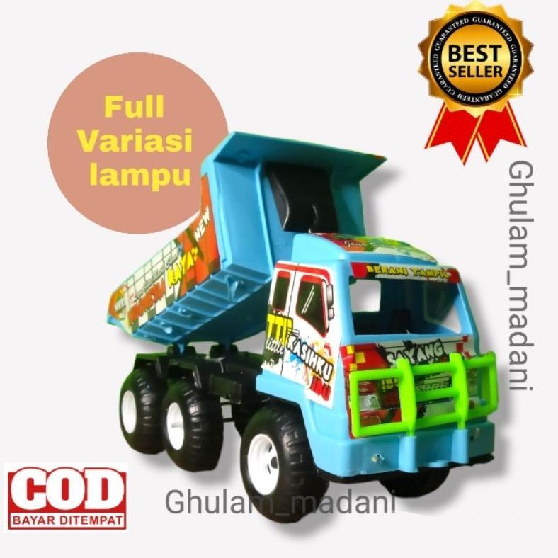 premium` ( bisa cod ) promo mainan anak mobil mobilan truk dump truck bak pasir konstruksi plastik m