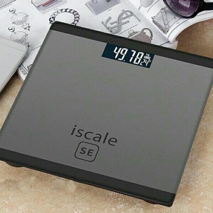 timbangan badan iscale digital lcd & temperature
